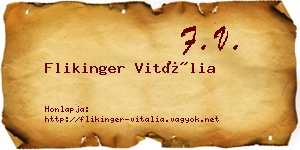 Flikinger Vitália névjegykártya